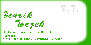 henrik torjek business card